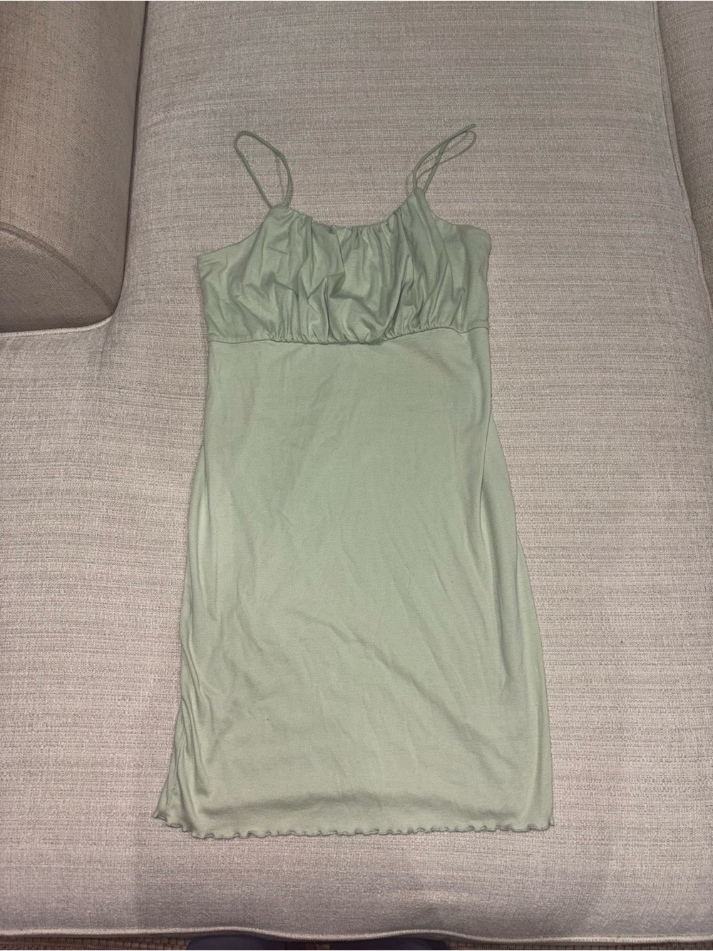 wild fable Sage Green Ruched Bust Slip Dress